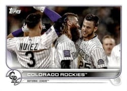 2022 Topps Mini Base Set Colorado Rockies #222 card