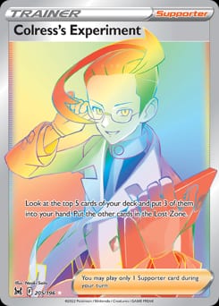 2022 Lost Origin Colress's Experiment #205 card