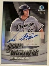 2022 Bowman Chrome Shades of Greatness Autographs Colson Montgomery #SGA-CMY card