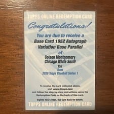 2026 Topps Colson Montgomery #157 card