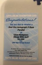 2026 Topps Heritage Real One Autographs Colson Montgomery #ROA-CMON card