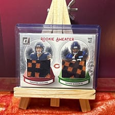 2025 Donruss Rookie Holiday Sweater Dual Colston Loveland / Luther Burden III #SWED-CHI card