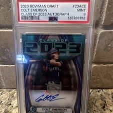 2023 Bowman Draft Class of 2023 Autographs Colt Emerson #23A-CE card
