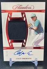 2024 Panini Flawless Draft Patch Autographs Colt Emerson #DPA-CE card