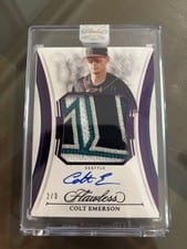 2024 Panini Flawless Draft Patch Autographs (Horizontal) Colt Emerson #DPH-CE card