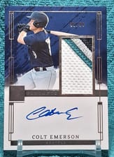 2024 Panini Impeccable Elegance Prospect Jersey Autographs Colt Emerson #EPJ-CE card