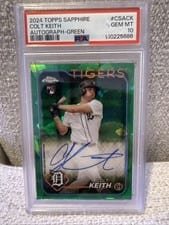 2024 Topps Chrome Sapphire Edition Chrome Sapphire Autographs Colt Keith #CSA-CK card