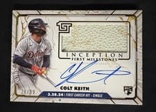 2024 Topps Inception MLB First Milestones Autographed Relic Colt Keith #FMAR-CK card
