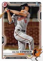 2021 Bowman Draft Base Set Colton Cowser #BD-166 card