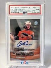 2022 Bowman Chrome Shades of Greatness Autographs Colton Cowser #SGA-CC card