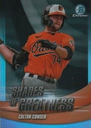 2022 Bowman Chrome Shades of Greatness Colton Cowser #SG-9 card