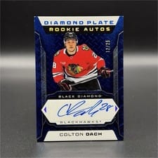 2025-26 Upper Deck Black Diamond Diamond Plate Rookie Auto Colton Dach #DPR-CD card