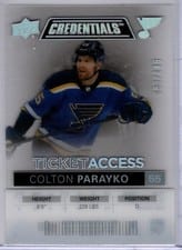2021-22 Upper Deck Credentials Ticket Access Acetate Colton Parayko #TA-CP card