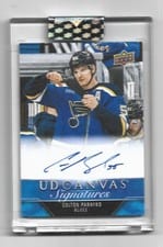 2023-24 Upper Deck Clear Cut Canvas Signatures Colton Parayko #CS-CP card