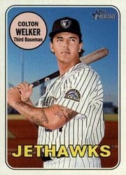 2018 Topps Heritage Minor League Base Set Colton Welker #22 card