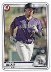 2020 Bowman Prospects Colton Welker #BP-87 card
