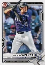 2021 Bowman Prospects Colton Welker #BP-15 card