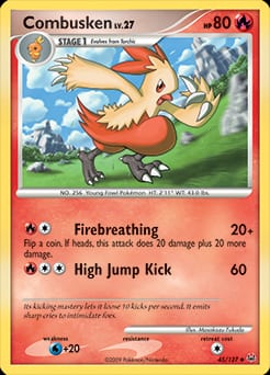 Platinum Combusken #45 card