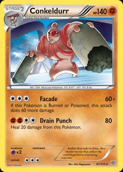 2013 Plasma Storm Conkeldurr #81 card