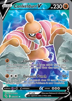 Pokémon GO Conkeldurr V #73 card