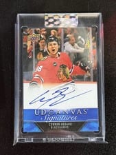 2023-24 Upper Deck Clear Cut Canvas Signatures Connor Bedard #CS-CB card