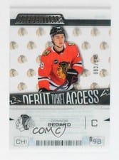 2023-24 Upper Deck Credentials Acetate Debut Ticket Access Connor Bedard #DTA-CB card