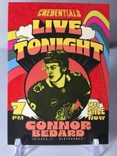 2023-24 Upper Deck Credentials Live, Tonight Connor Bedard #LT-18 card