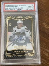 2024-25 Upper Deck Stature 2023-24 Base Update Auto Connor Bedard #32 card