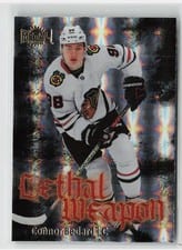 2025-26 SkyBox Metal Universe Lethal Weapon Connor Bedard #LW-1 card