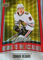 2025-26 Upper Deck MVP Rising to the Occasion Connor Bedard #RO-20 card