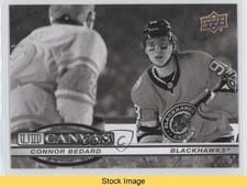 2025 Upper Deck UD Canvas Connor Bedard Black White #C-58 card