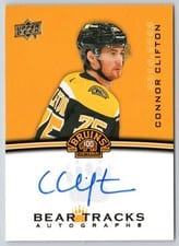 2023-24 Upper Deck Boston Bruins Centennial Bear Tracks Autographs Connor Clifton #BT-CL card