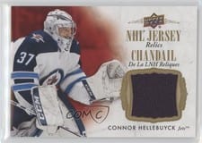 2020-21 Tim Hortons Collectors Series NHL Jersey Relics Redemptions Connor Hellebuyck #J-CH card