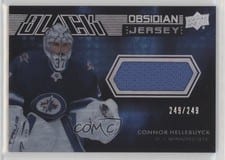 2021-22 SPx UD Black Obsidian Jersey Connor Hellebuyck #OJ-CH card