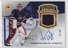 2022-23 Upper Deck Ultimate Collection Ultimate Tendys Autograph Jersey Connor Hellebuyck #UTA-HE card