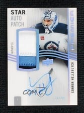 2023-24 Upper Deck Premier Acetate Star Autograph Patch Connor Hellebuyck #AV-CH card