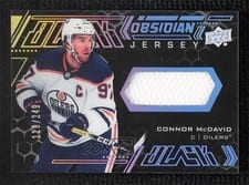 2020-21 SPx UD Black Obsidian Jersey Connor McDavid #OJ-CM card