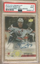 2020 Upper Deck Clear Cut Autographs Connor McDavid #CC-CM card
