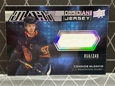 2021-22 SPx UD Black Obsidian Jersey Connor McDavid #OJ-CM card