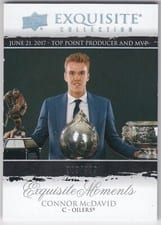 2021-22 Upper Deck Black Diamond Exquisite Collection Moments Connor McDavid #ECM-CM card