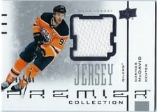 2021-22 Upper Deck Premier 20th Anniversary Jersey Connor McDavid #AJ-CM card