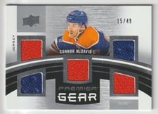 2022-23 Upper Deck Premier Premier Gear Jersey Connor McDavid #PG-CM card