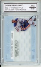 2023-24 Upper Deck Credentials 1997 Season Ticket Acetate Connor McDavid #1997-CM card