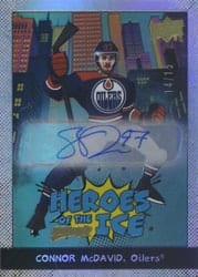 2025-26 Upper Deck MVP Heroes of the Ice Auto Achievements Connor McDavid #HIA-1 card