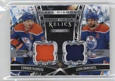 2022-23 Upper Deck Black Diamond Diamond Mine Dual Relics Connor McDavid/Leon Draisaitl #DMDR-MD