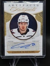 2022-23 Upper Deck Artifacts Autograph Facts Connor McMichael #AF-CM card