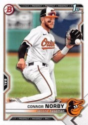 2021 Bowman Draft Base Set Connor Norby #BD-50 card