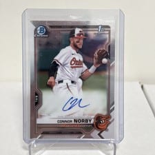 2021 Bowman Draft Chrome Draft Autographs Connor Norby #CDA-CN card