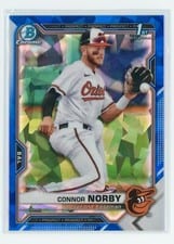 2021 Bowman Draft Sapphire Connor Norby #BDC-50 card