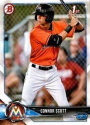 2018 Bowman Draft Base Set Connor Scott #BD-158 card